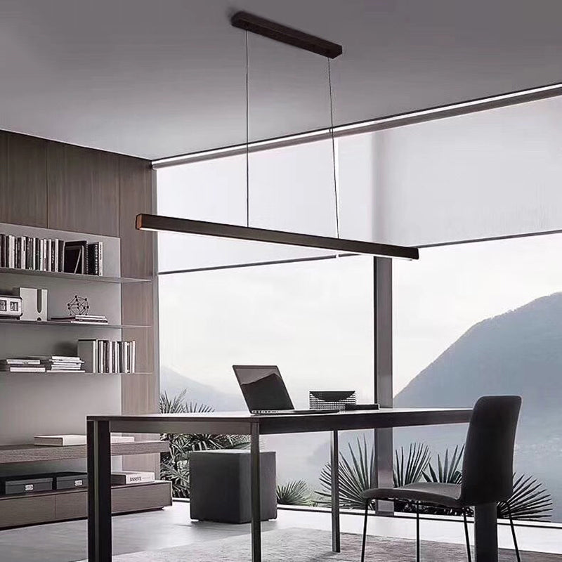 Edge Minimalist Classic Black & White Linear Pendant Light