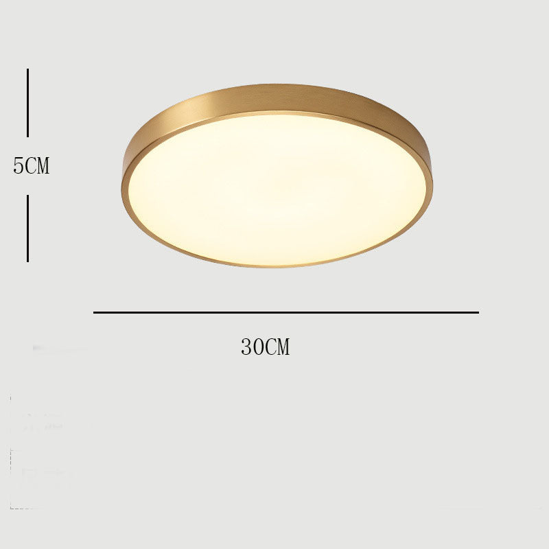 Quinn Nordic LED Gold Round Ceiling Light, Metal&Acrylic
