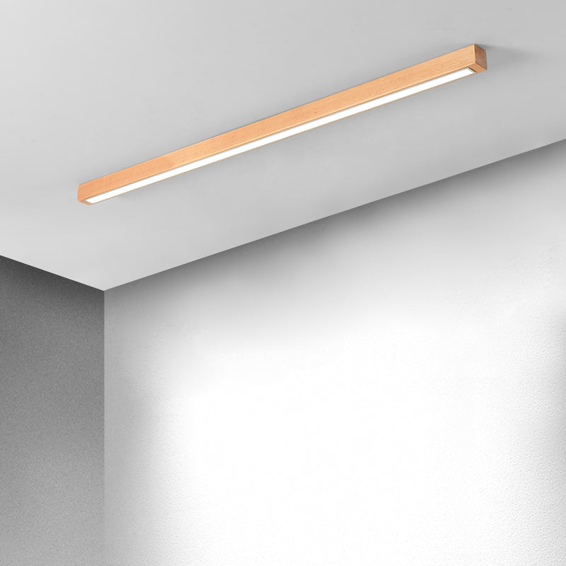 Edge Linear Ceiling Light, Wood, 23.6"/39.4"