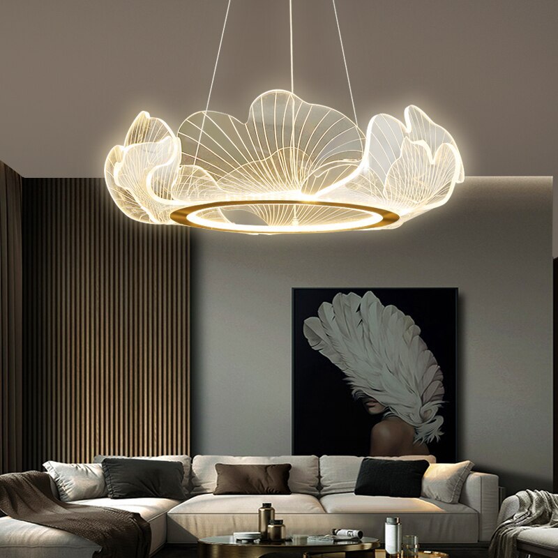 Marilyn Modern Blown Pendant Light, Metal/Acrylic, Living Room/Hall