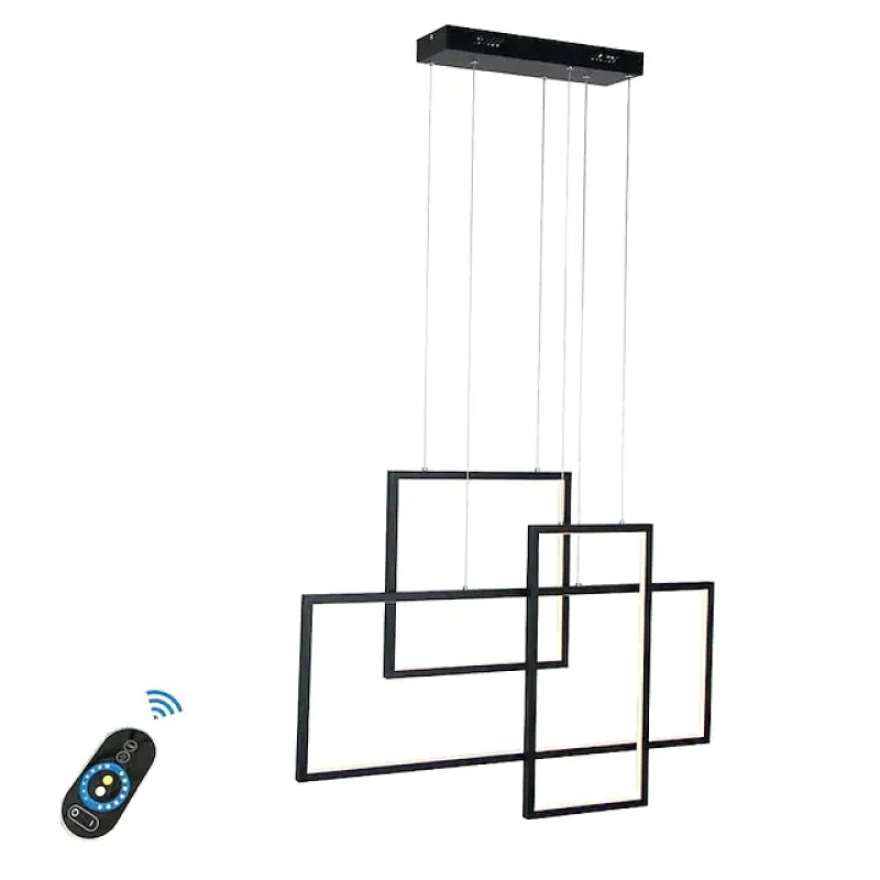 LED Square Geometric Pendant Light for Living Room & Dining Room