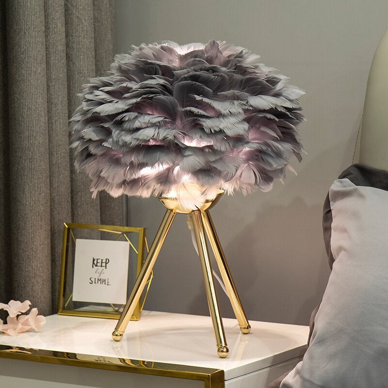 Feather pink online lamp