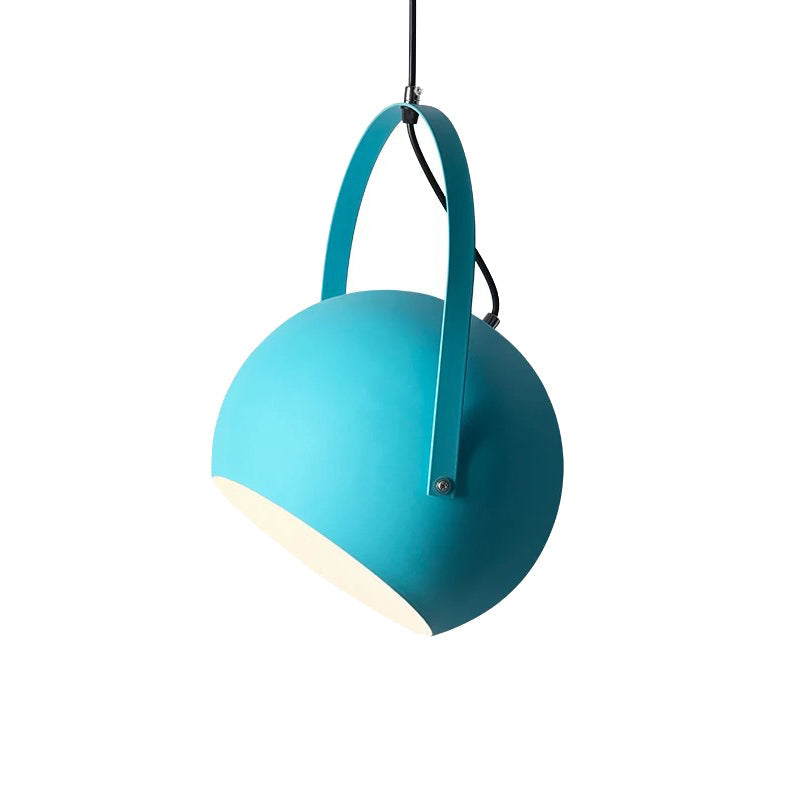 Morandi Colorful Art Deco Pendant Light, Spherical, Metal, Bedroom