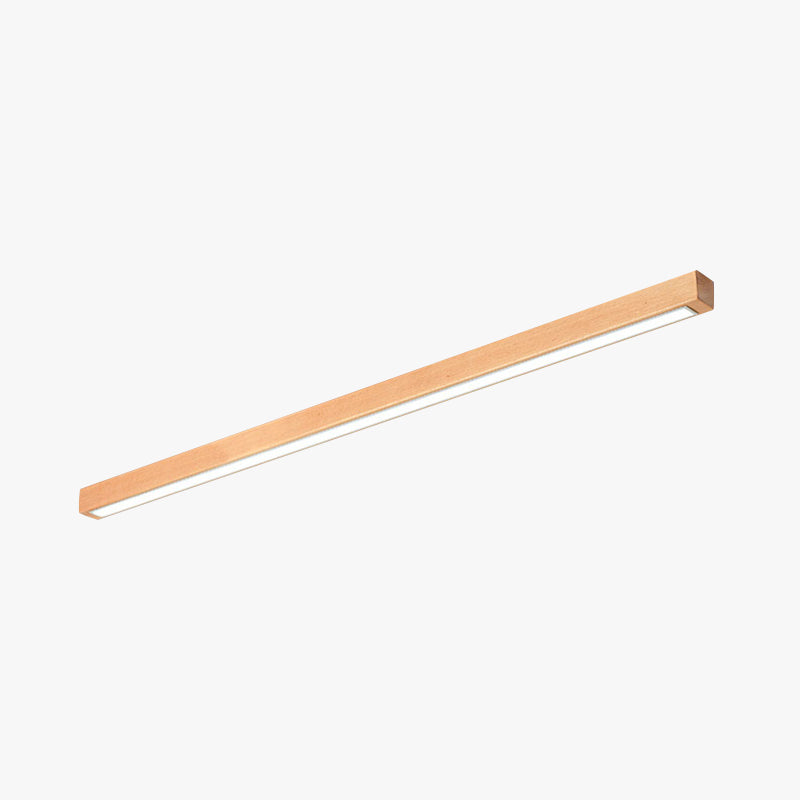 Edge Linear Ceiling Light, Wood, 23.6"/39.4"