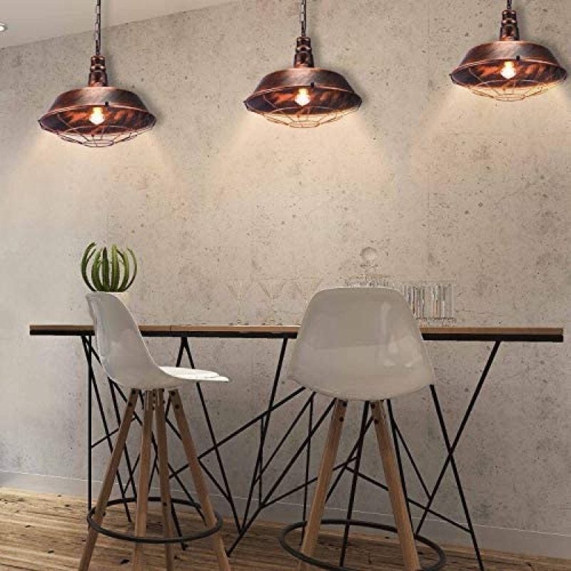 Alessio Rustic Black Industrial Pendant Light Shade, Outdoor/Indoor