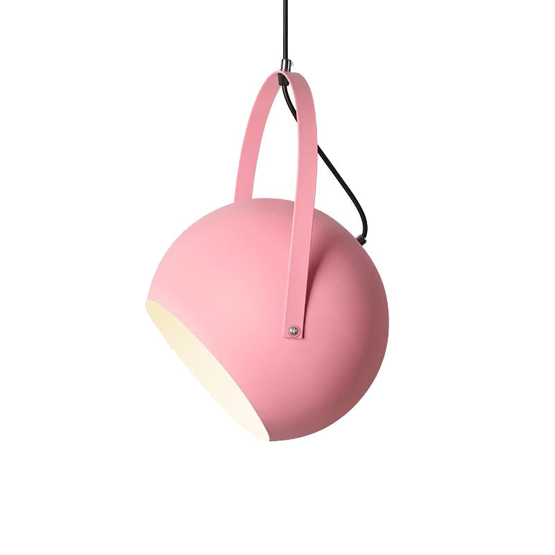 Morandi Colorful Art Deco Pendant Light, Spherical, Metal, Bedroom