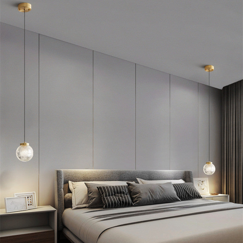 Modern Circle Glass Pendant Light for  Bedroom & Hotel
