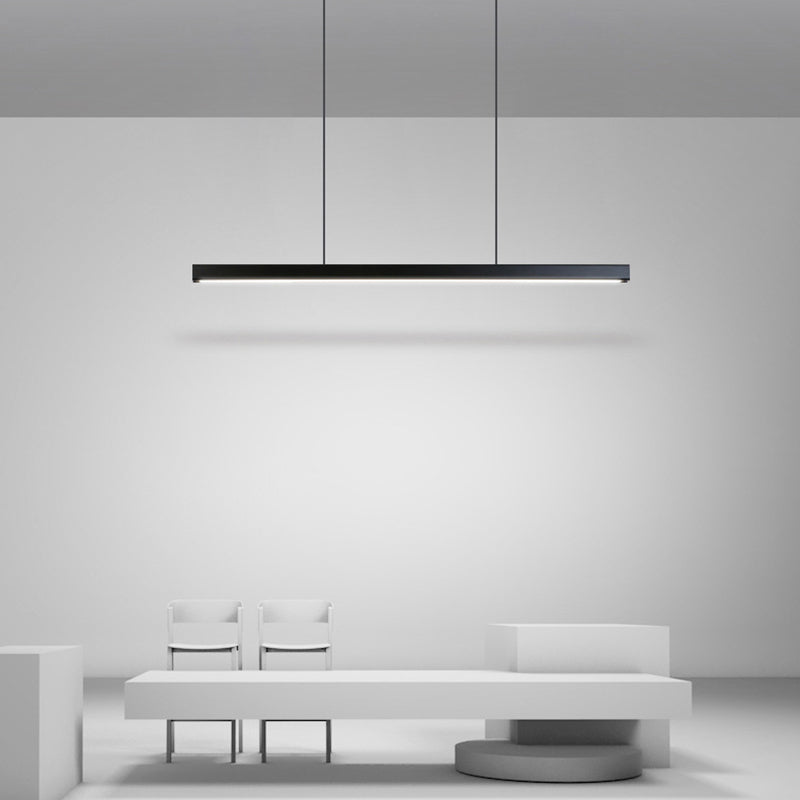 Edge Minimalist Classic Black & White Linear Pendant Light