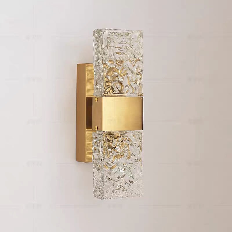 Kajetan Modern Rectangular Metal Wall Lamp, Gold