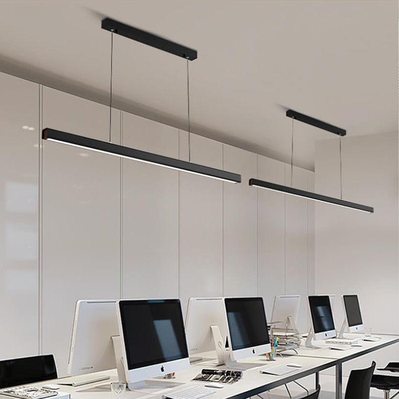 Edge Minimalist Classic Black & White Linear Pendant Light