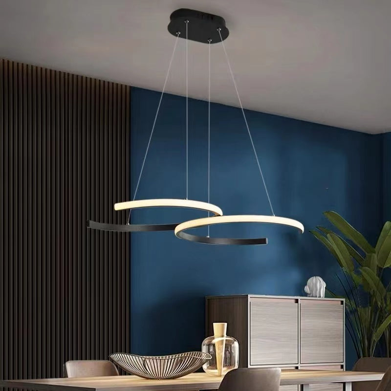 Louise Modern Minimalist Pendant Light, Double-C