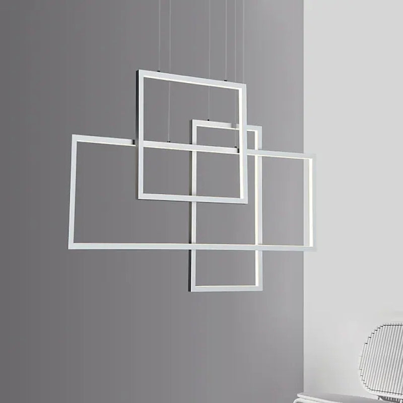 LED Square Geometric Pendant Light for Living Room & Dining Room