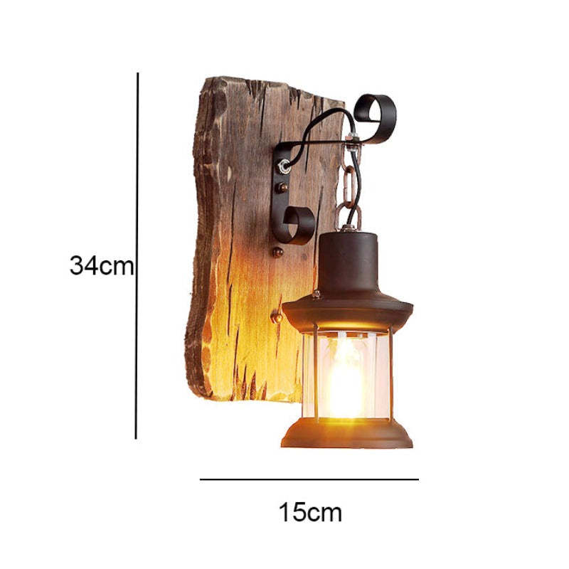 Alessio Vintage Lantern Metal Classic Industrial  Wall Lamp