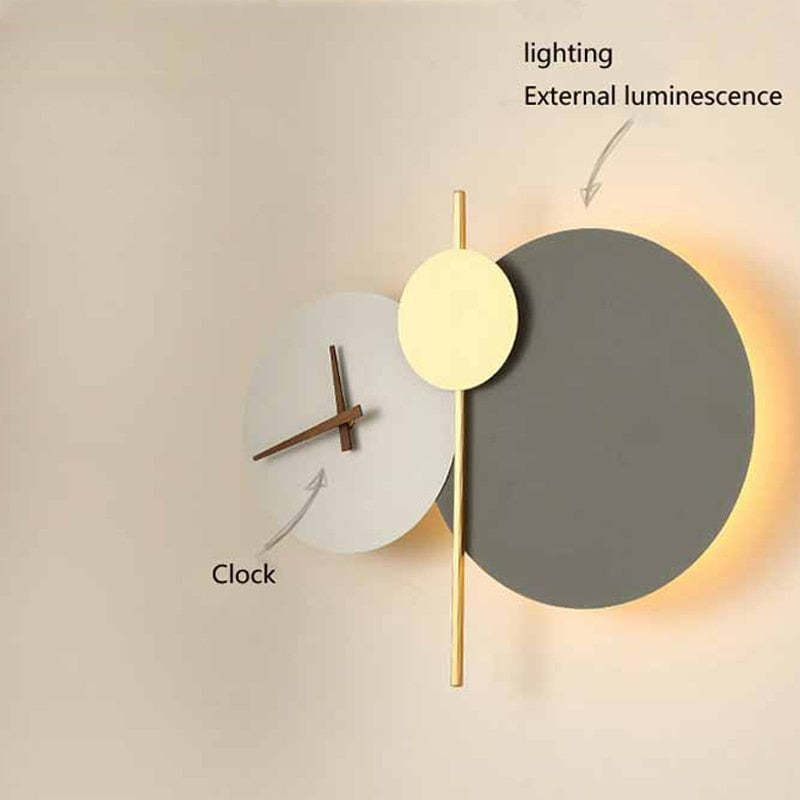 Nielsen Modern Clock Metal Painted Wall Light LED Light Bedroom