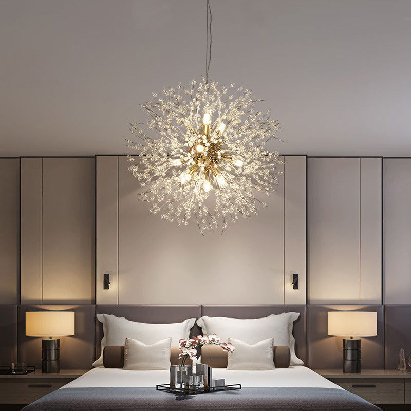 Nordic Dandelion Crystal Romantic Chandelier for Bar & Bedroom