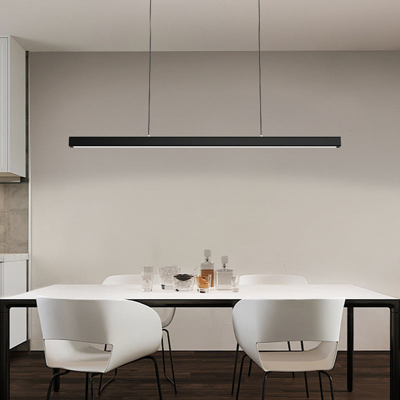 Edge Minimalist Classic Black & White Linear Pendant Light