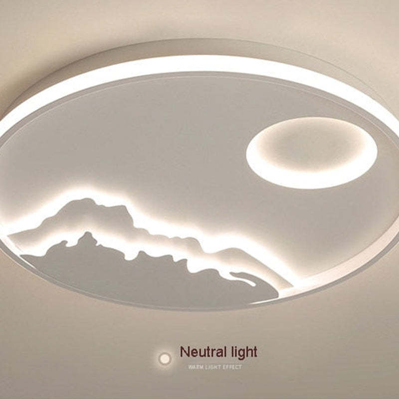 Quinn Mountain View Flush Mount Ceiling Light