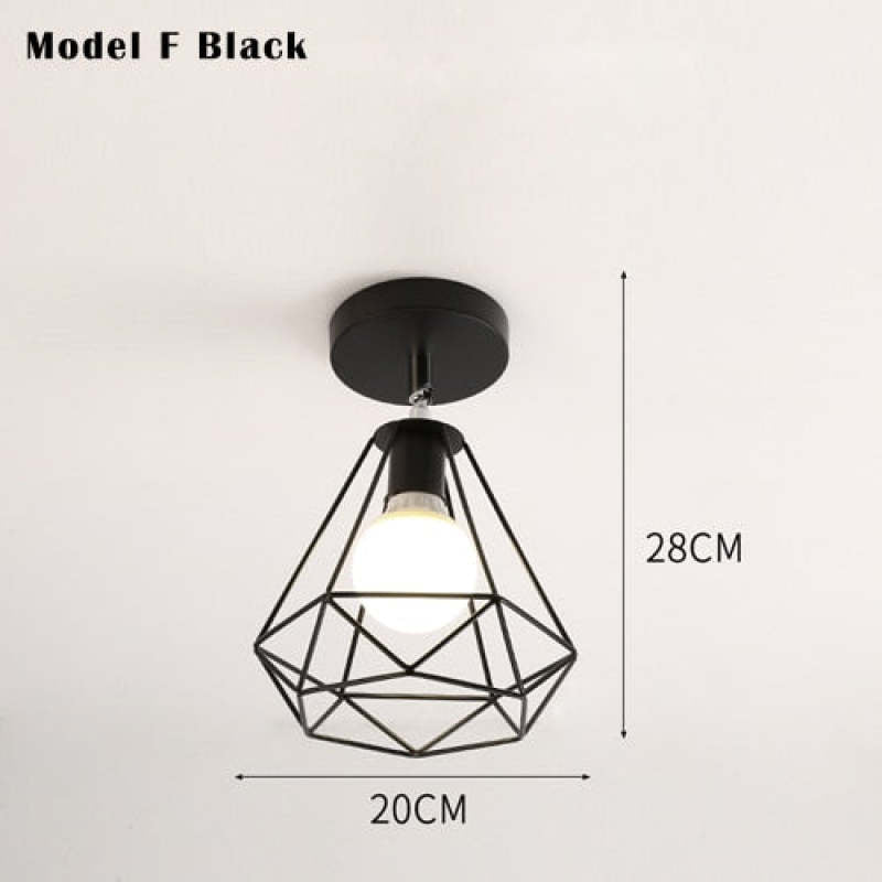 Herbert Modern Nordic Metal LED Flush Mount Ceiling Light, Black/White