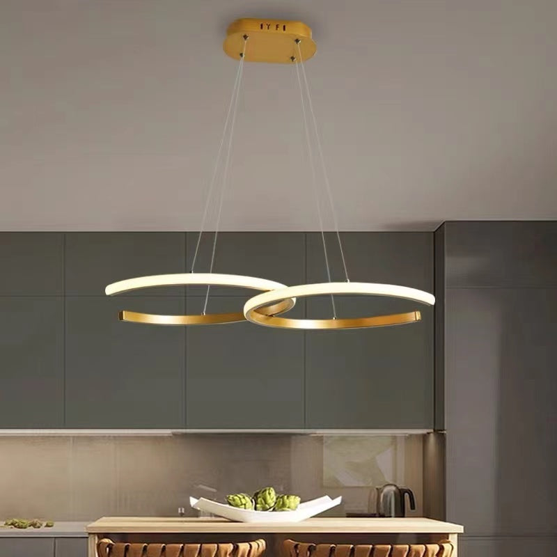 Louise Modern Minimalist Pendant Light, Double-C