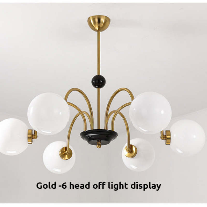 Valentina Modern Globe Glass Art Deco Chandelier, Living Room