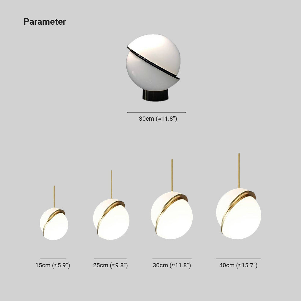 Valentina Simple Pendant Light, Gold & White