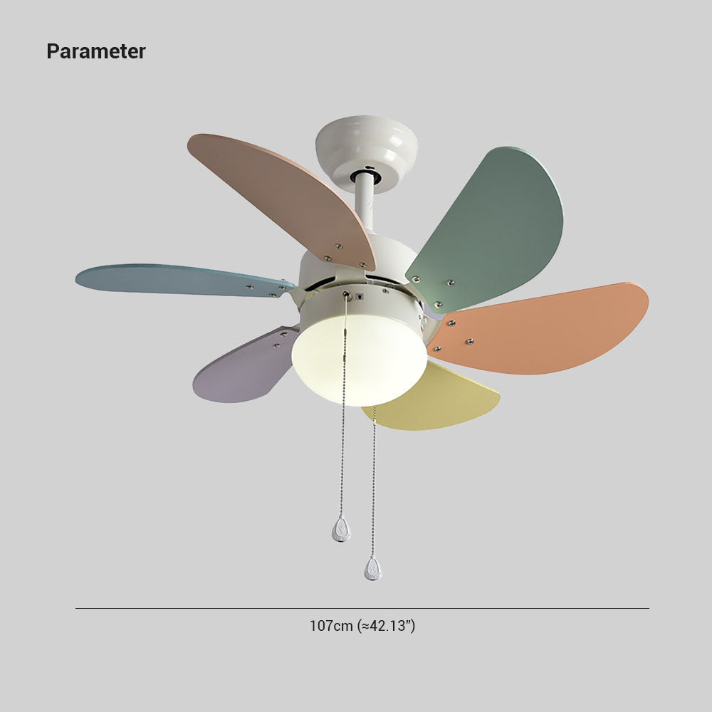 Morandi Colorful 5-Blade Ceiling Fan Light, DIA42.13''