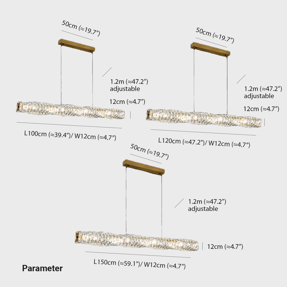 Kristy Pendant Light Color Temperature Switchable, 100/120/150cm