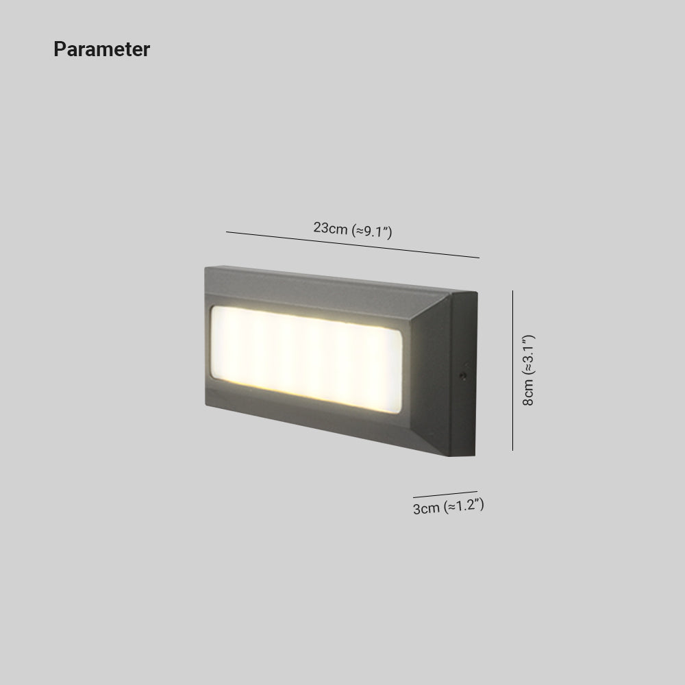 Orr Rectangular Outdoor Deck & Step Light, 2 Color, 9.1"x3.1"