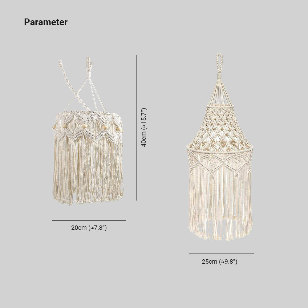 Renée Pendant Light, 7 Style, Cotton Rope