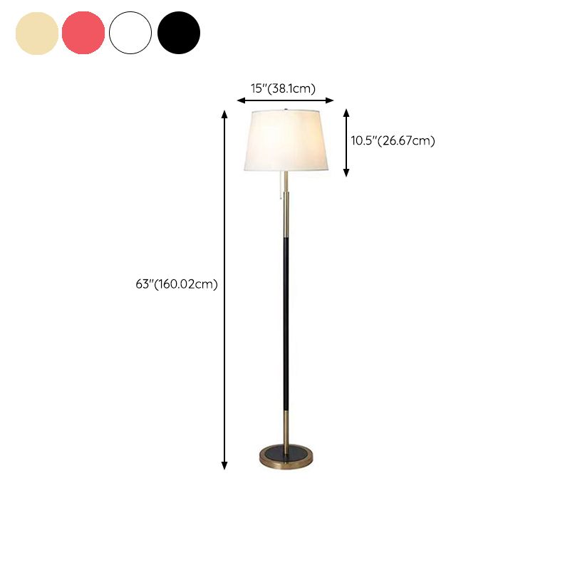 Eryn Modern Cylinder Metal Fabric Floor Lamp, 4 Color