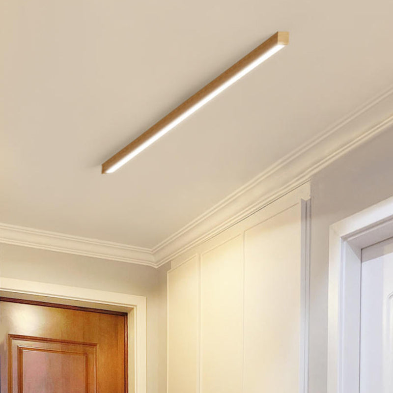 Edge Linear Ceiling Light, Wood, 23.6"/39.4"