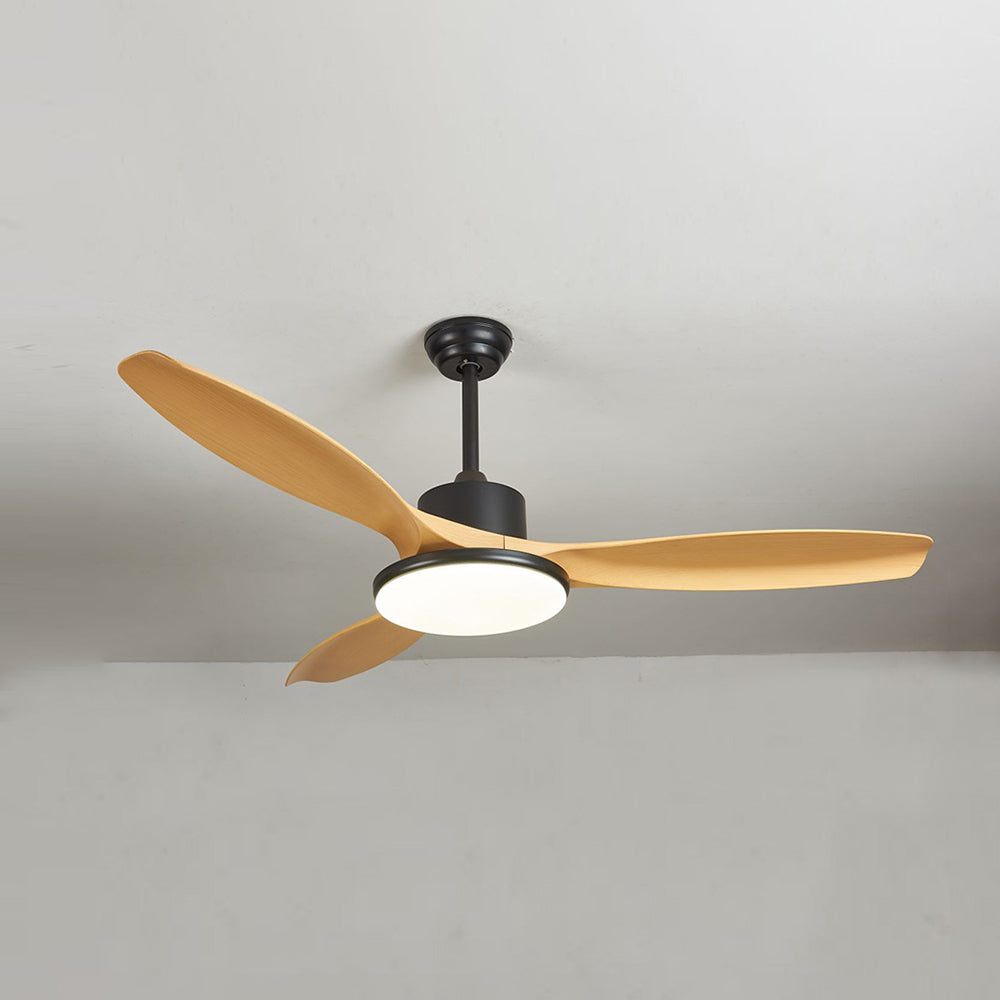 Haydn 3-Blade DC Ceiling Fan with Light, Black & White, 39.4''/47.2''/55.1''