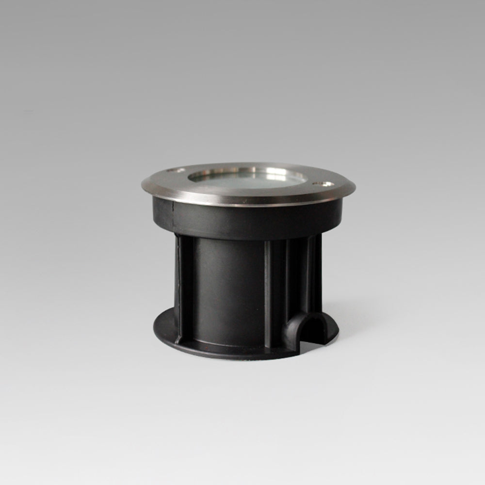Pena Modern Metal Cylindrical Recessed Outdoor Step/Deck Light, Black