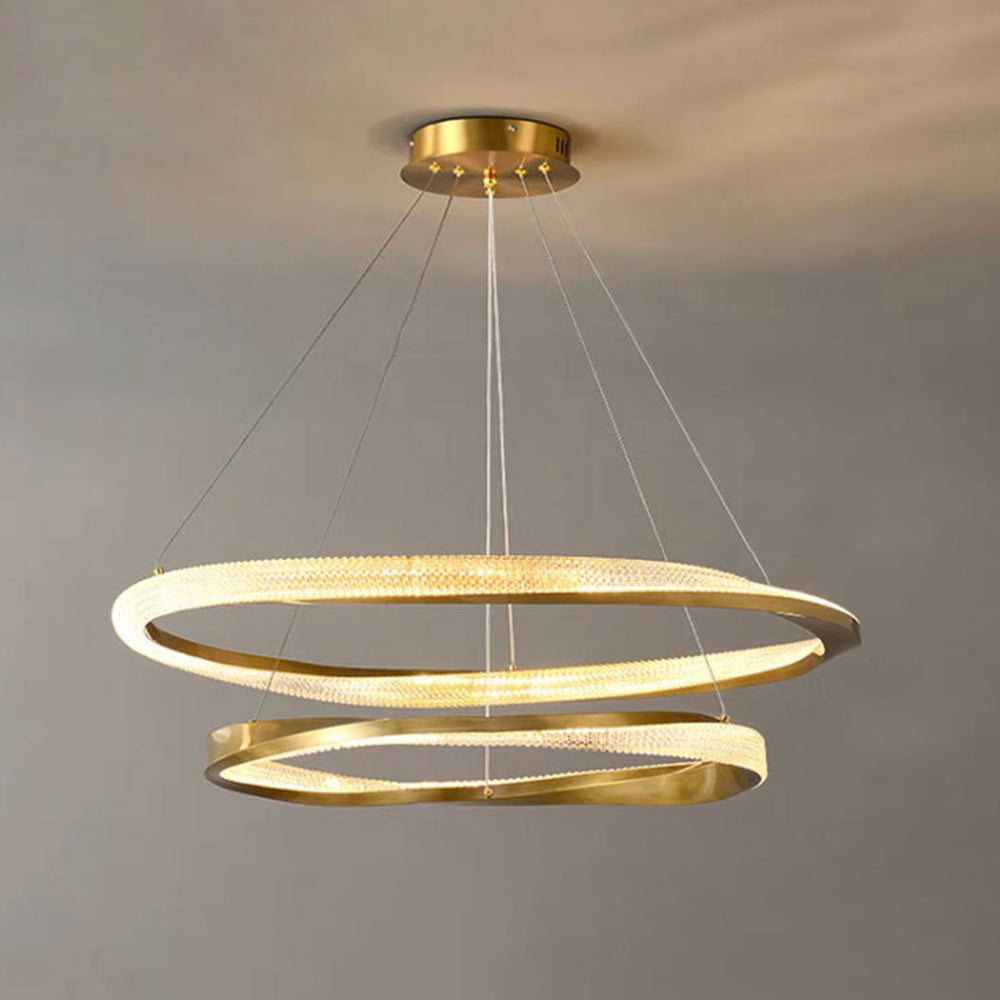 Kirsten Pendant Light, Aluminium & Arcylic, 1/2 Rings, 2 Color