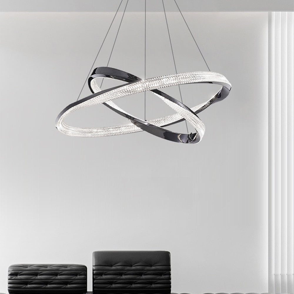 Kirsten Pendant Light, Aluminium & Arcylic, 1/2 Rings, 2 Color