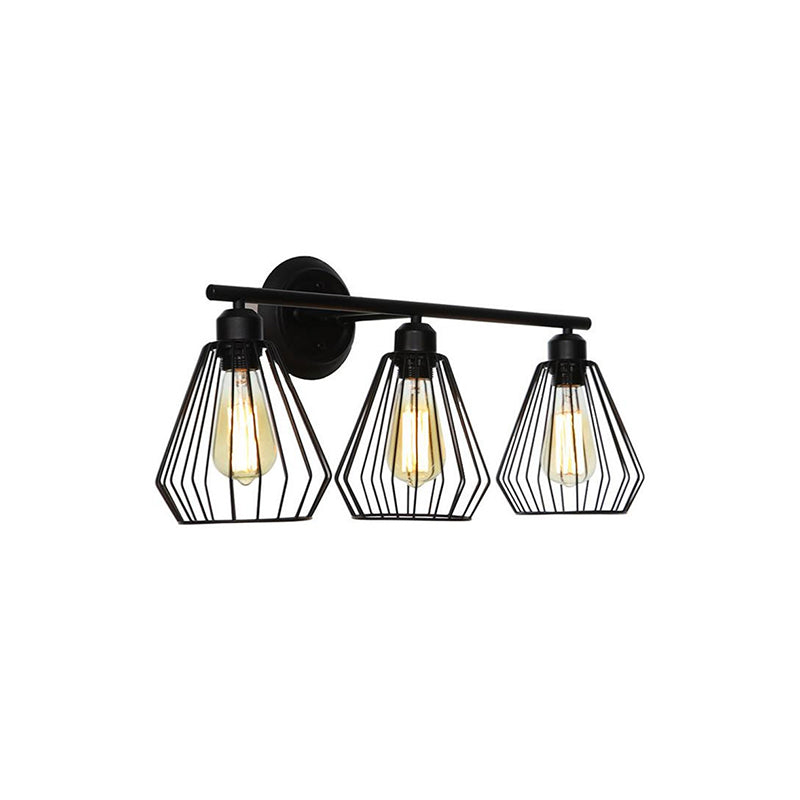 Alessio Industrial Black Vanity Wall Lamp Rustic, 4 Style